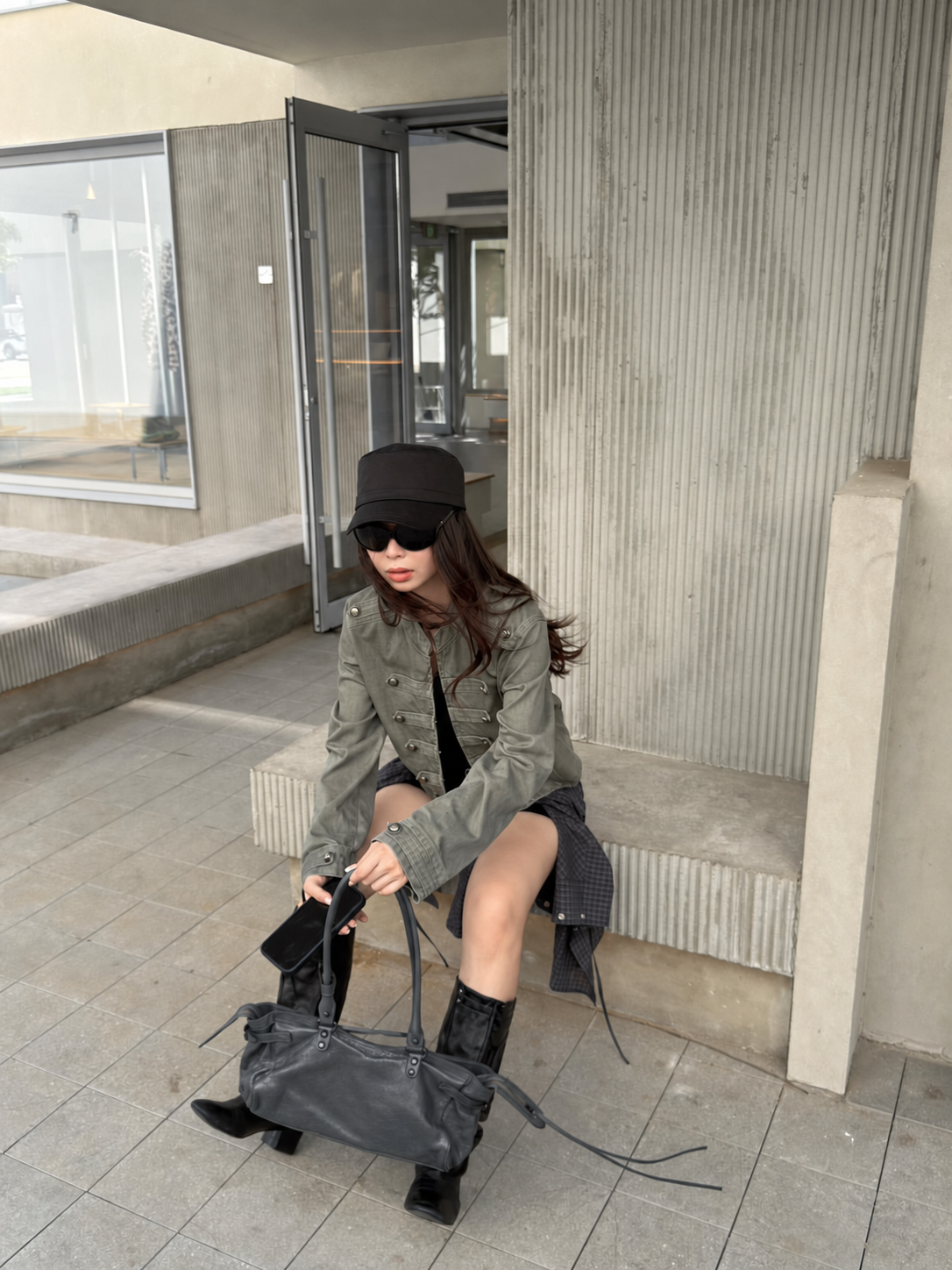 Vintage Utility Cropped Jacket