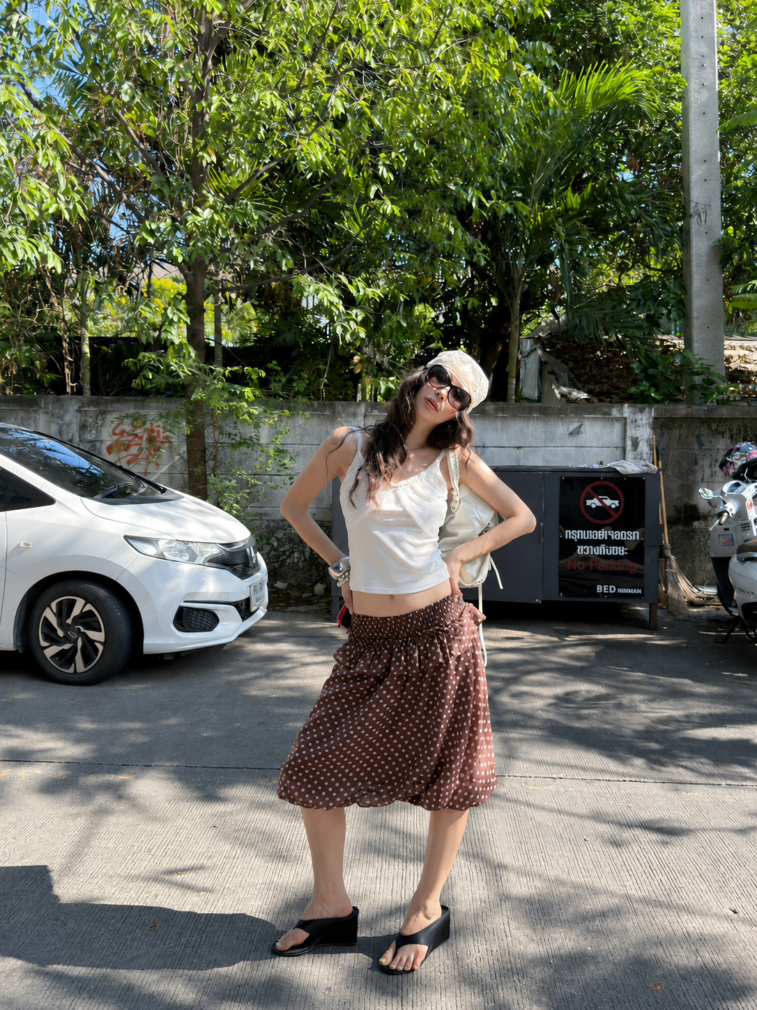 Polka Dot Convertible Tube Dress