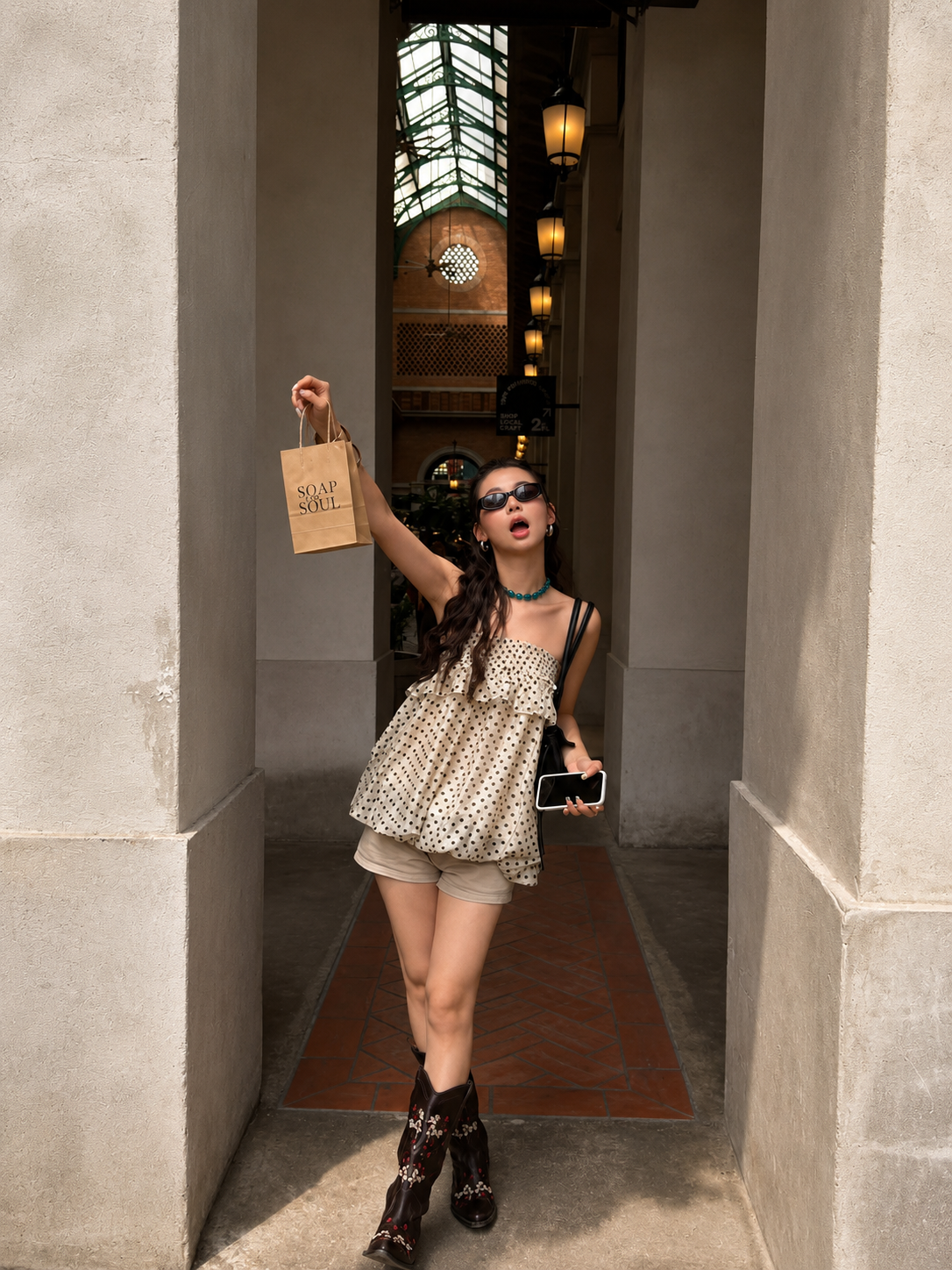 Polka Dot Convertible Tube Dress