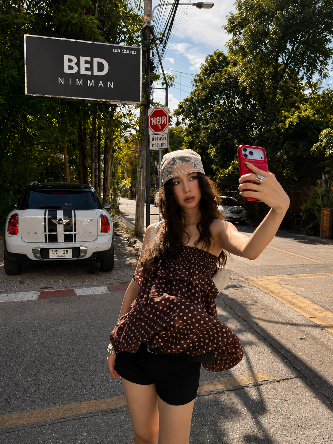 Polka Dot Convertible Tube Dress
