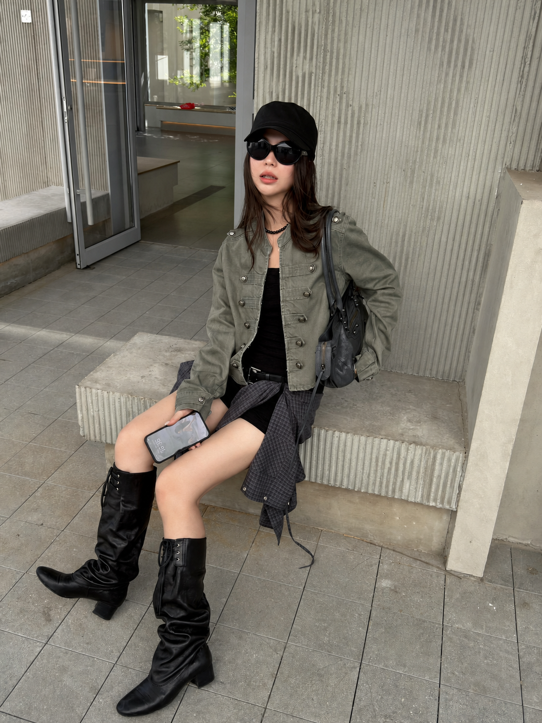 Vintage Utility Cropped Jacket
