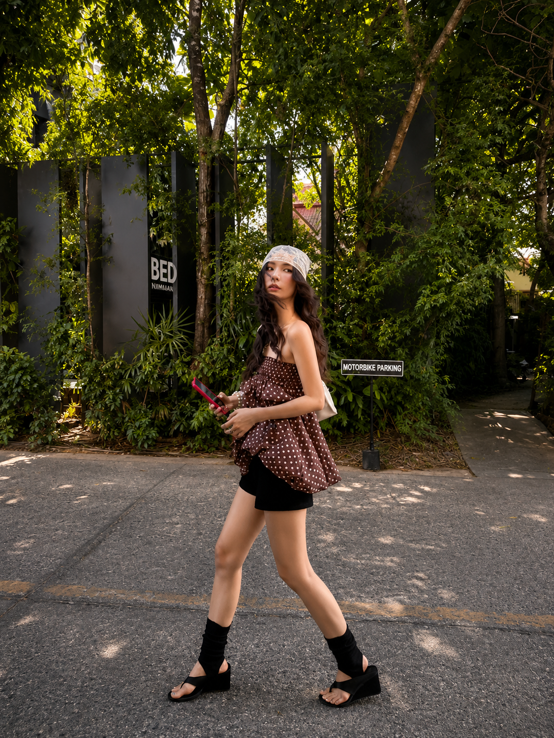 Polka Dot Convertible Tube Dress