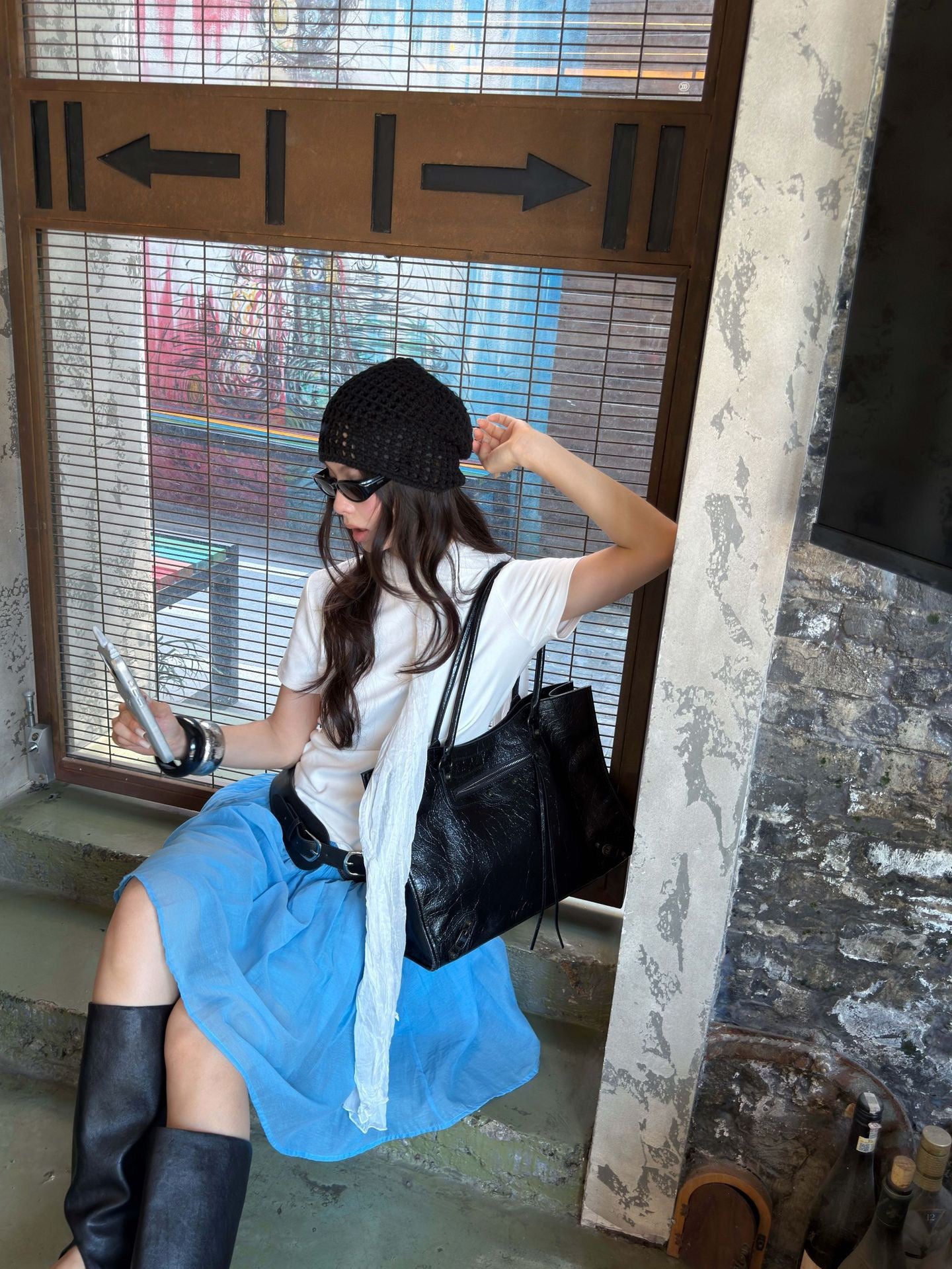 High Waist Layered Tulle Mini Skirt