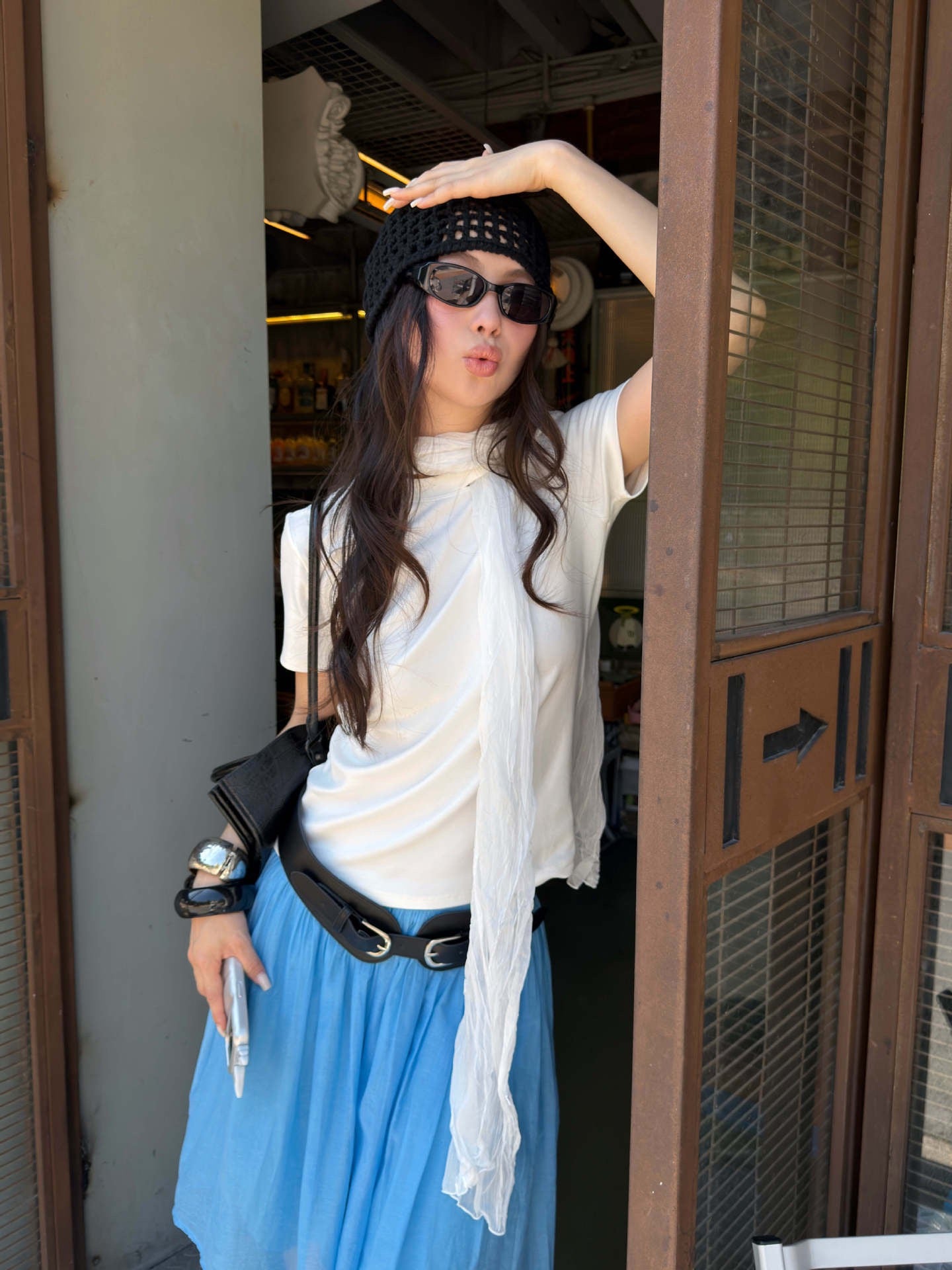 High Waist Layered Tulle Mini Skirt