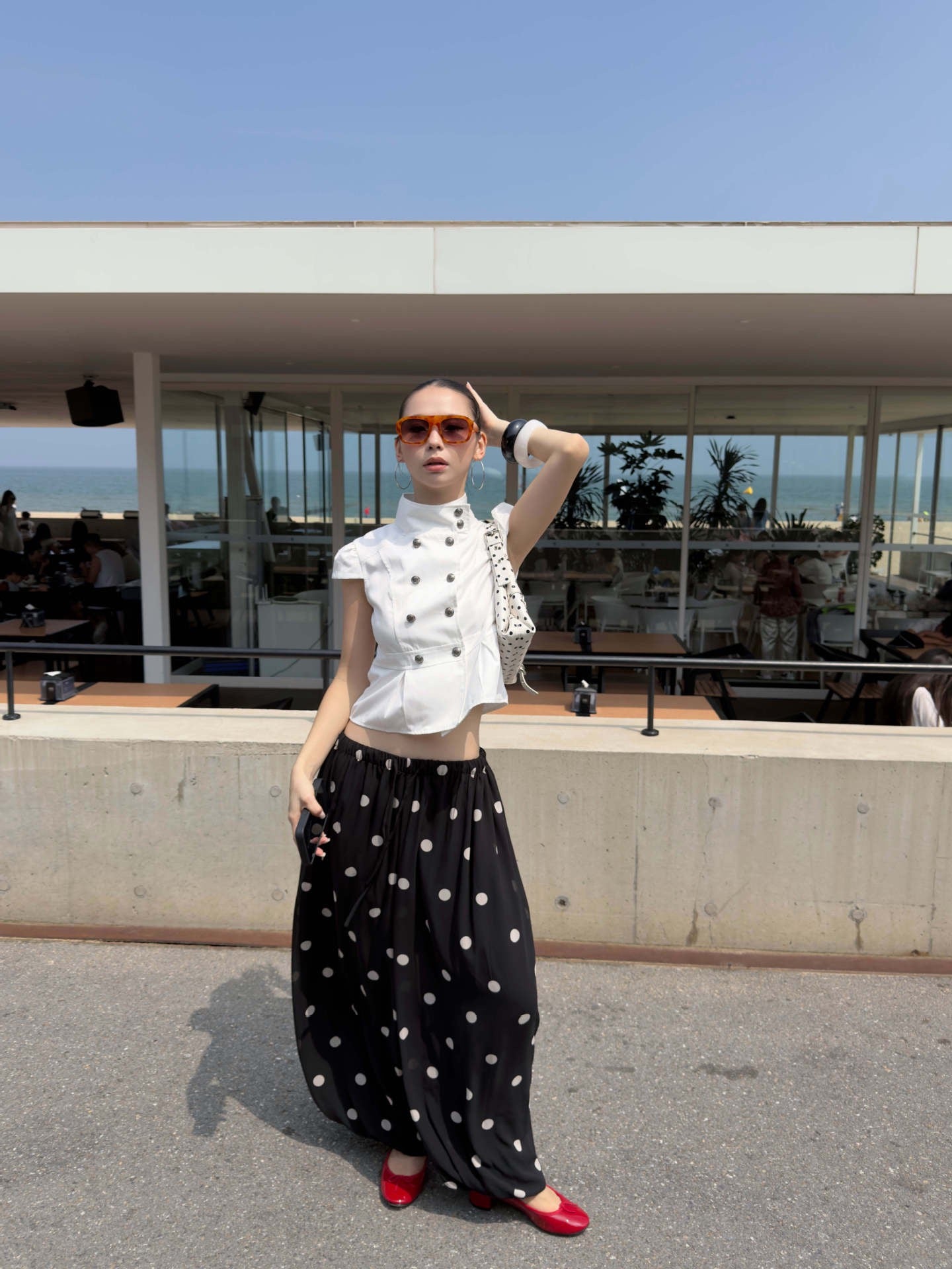 Polka Dot Balloon Pants | Relaxed Wide Leg Statement Trousers