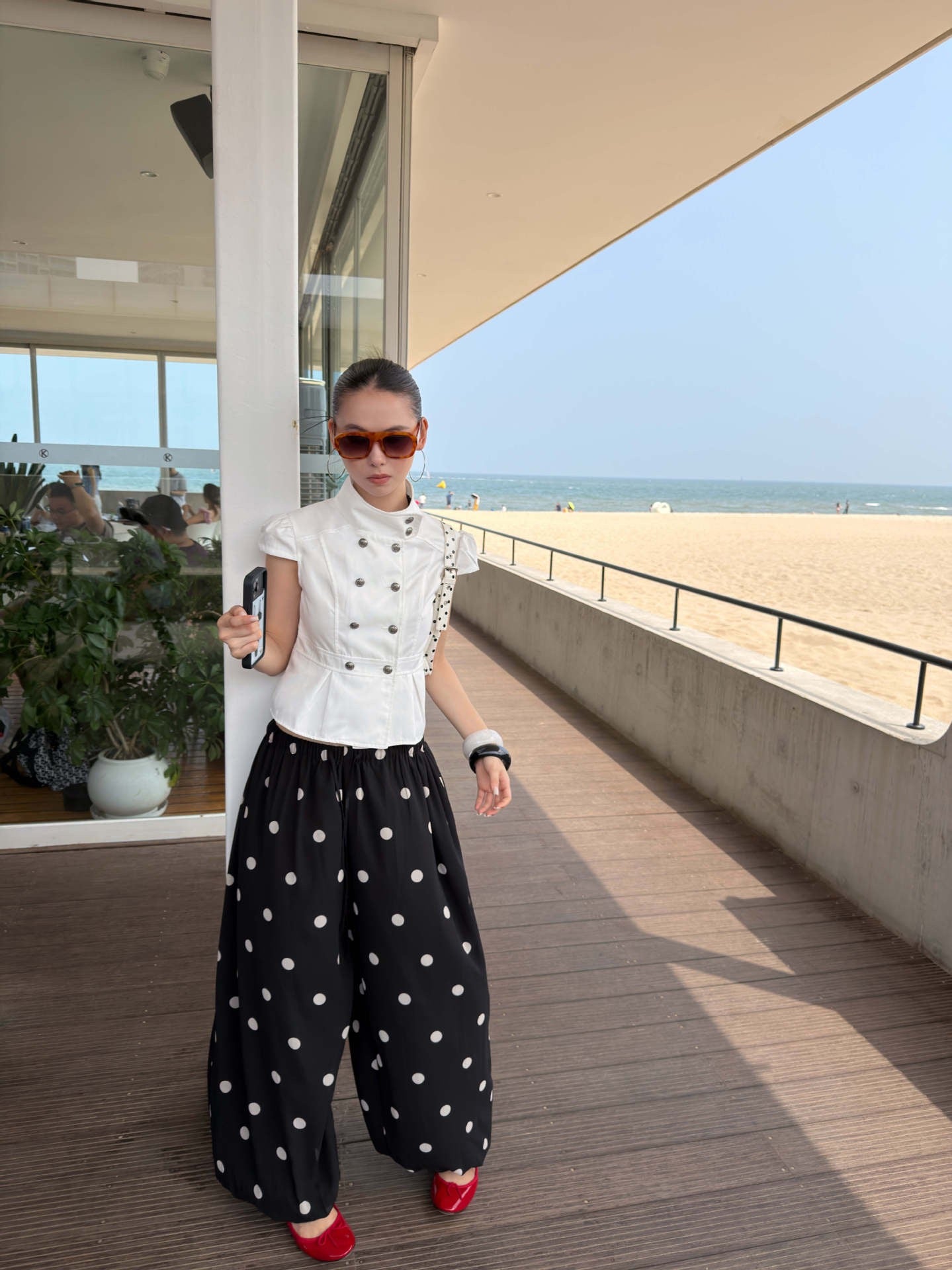 Polka Dot Balloon Pants | Relaxed Wide Leg Statement Trousers