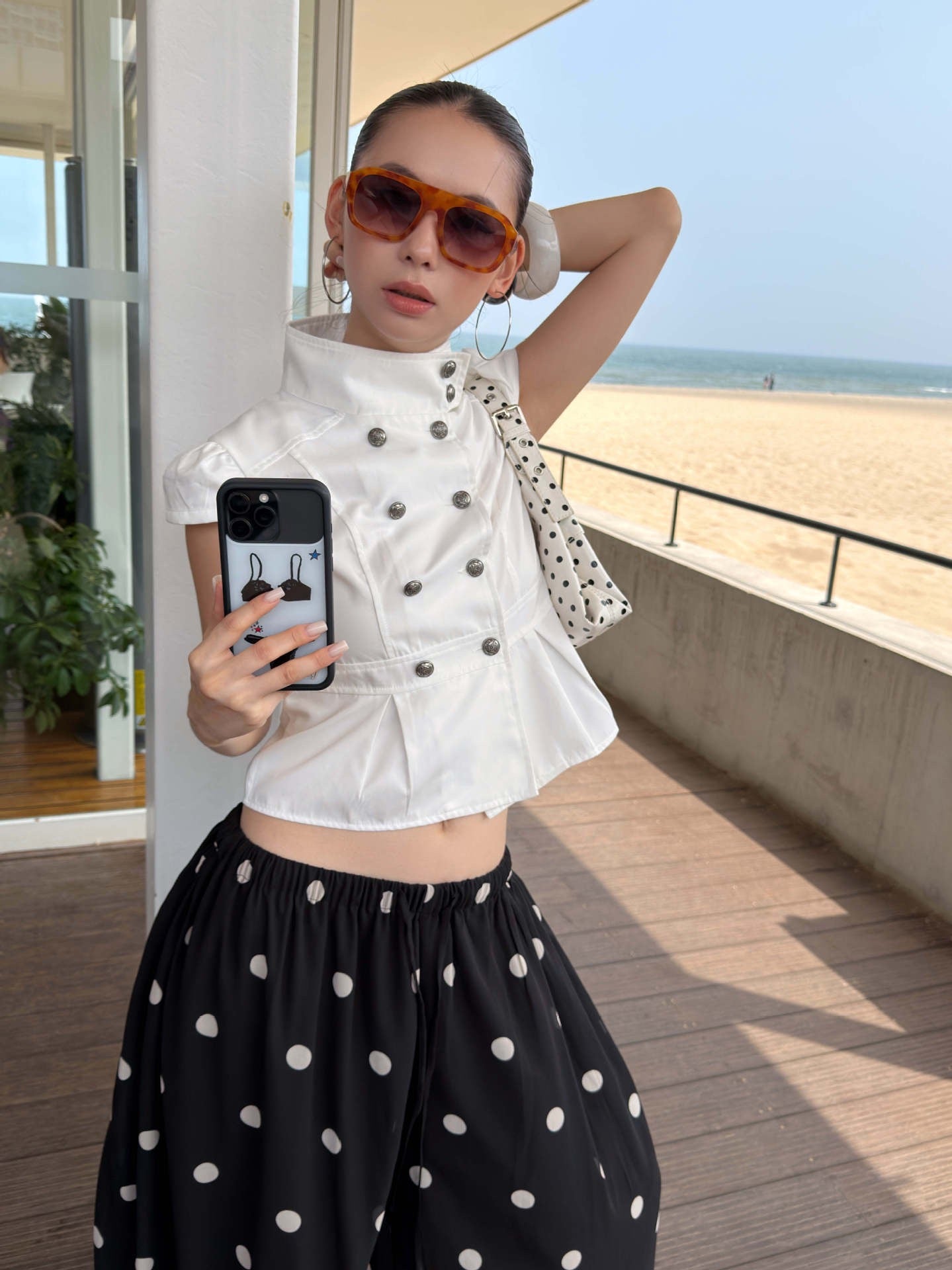Polka Dot Balloon Pants | Relaxed Wide Leg Statement Trousers