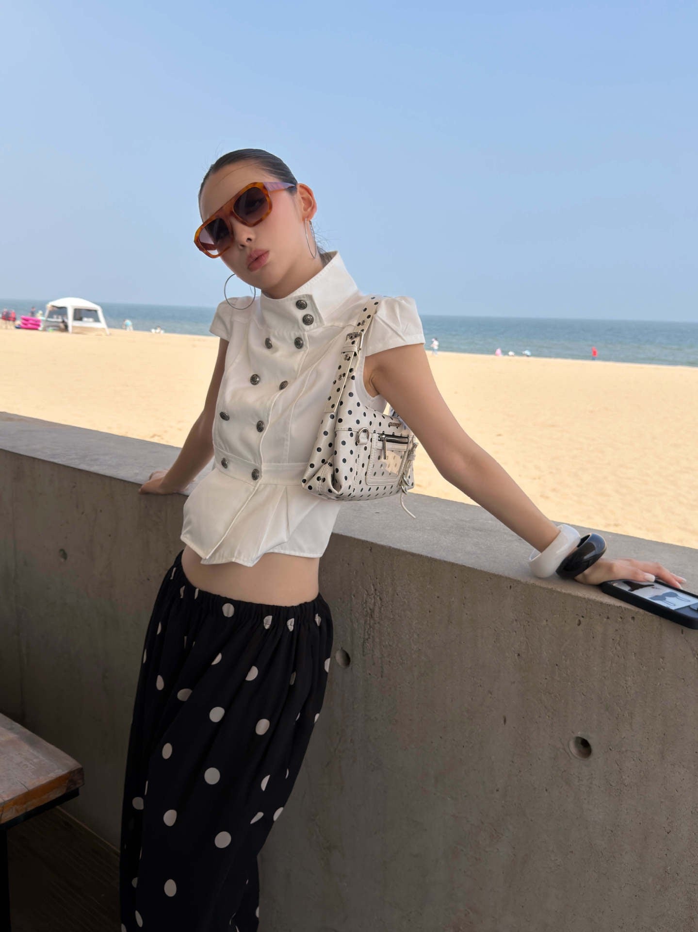 Polka Dot Balloon Pants | Relaxed Wide Leg Statement Trousers