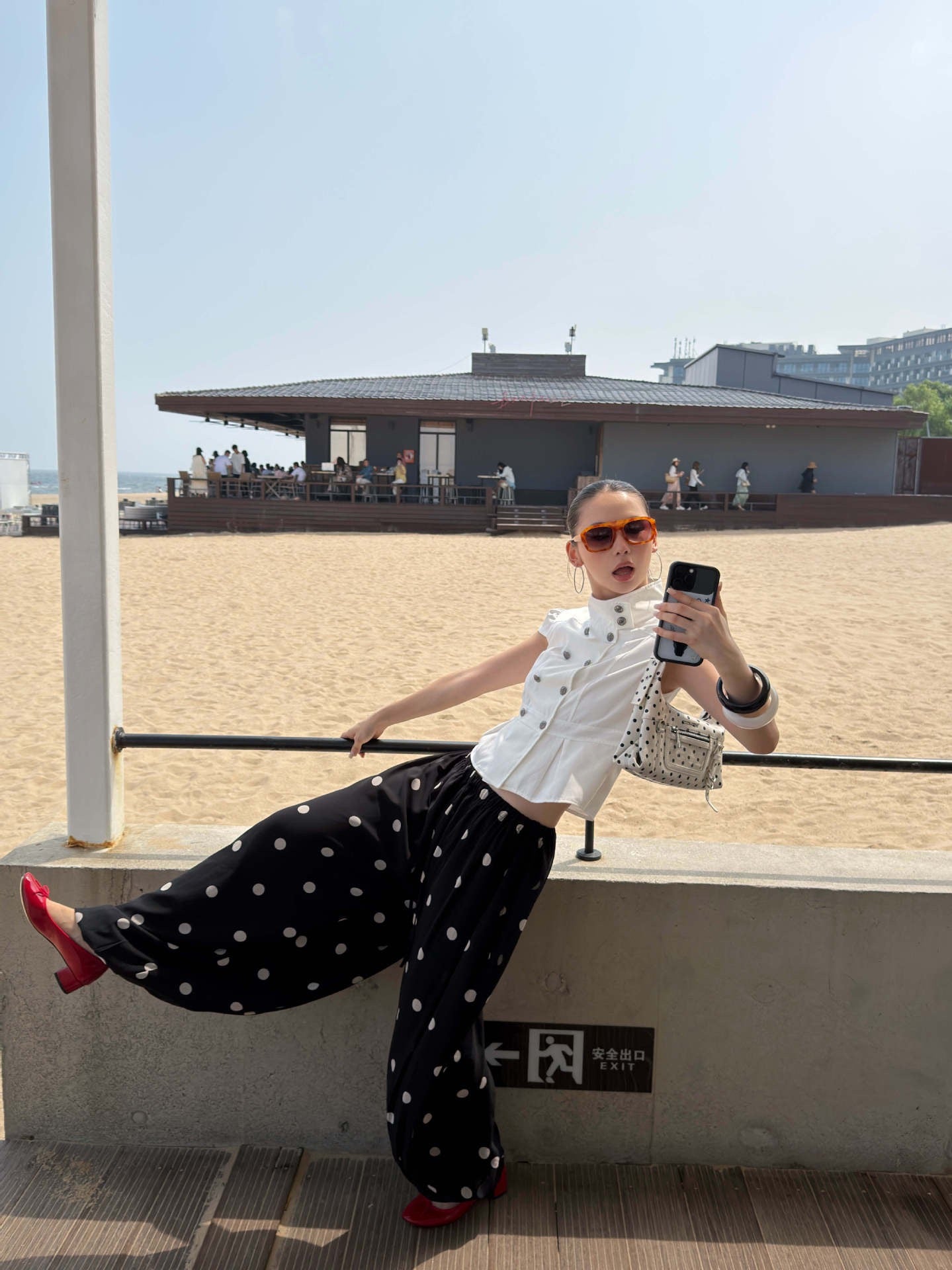 Polka Dot Balloon Pants | Relaxed Wide Leg Statement Trousers