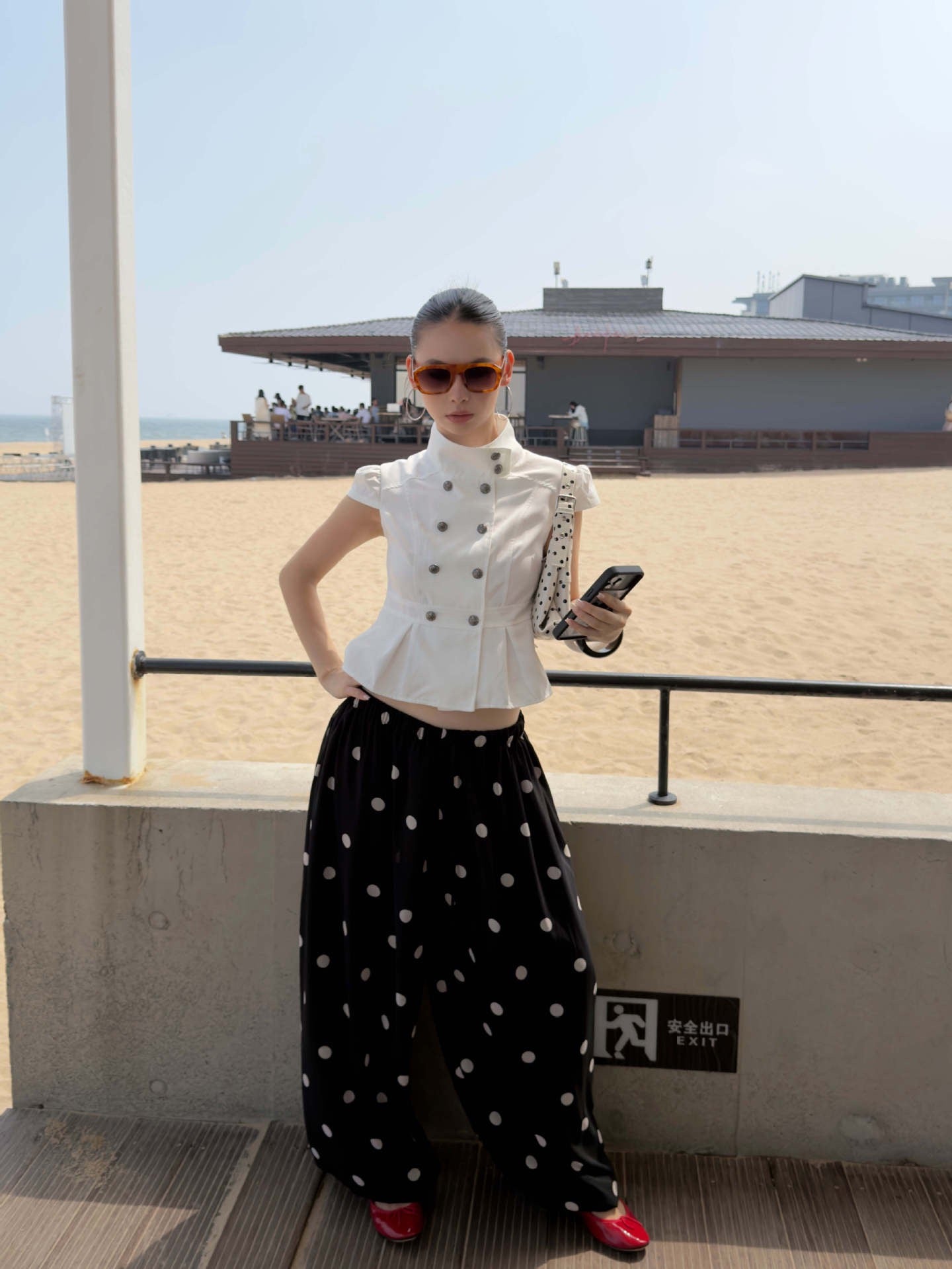 Polka Dot Balloon Pants | Relaxed Wide Leg Statement Trousers
