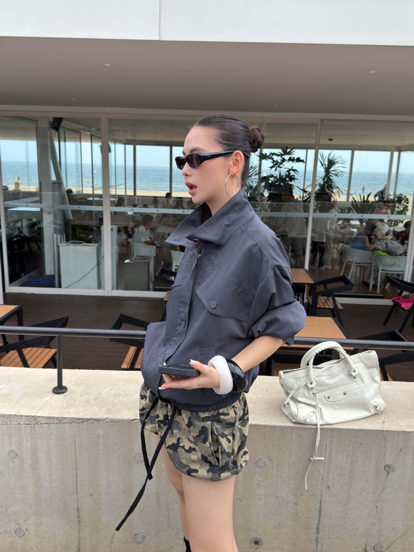 Camo Drawstring Balloon Shorts | Relaxed High Waist Casual Shorts