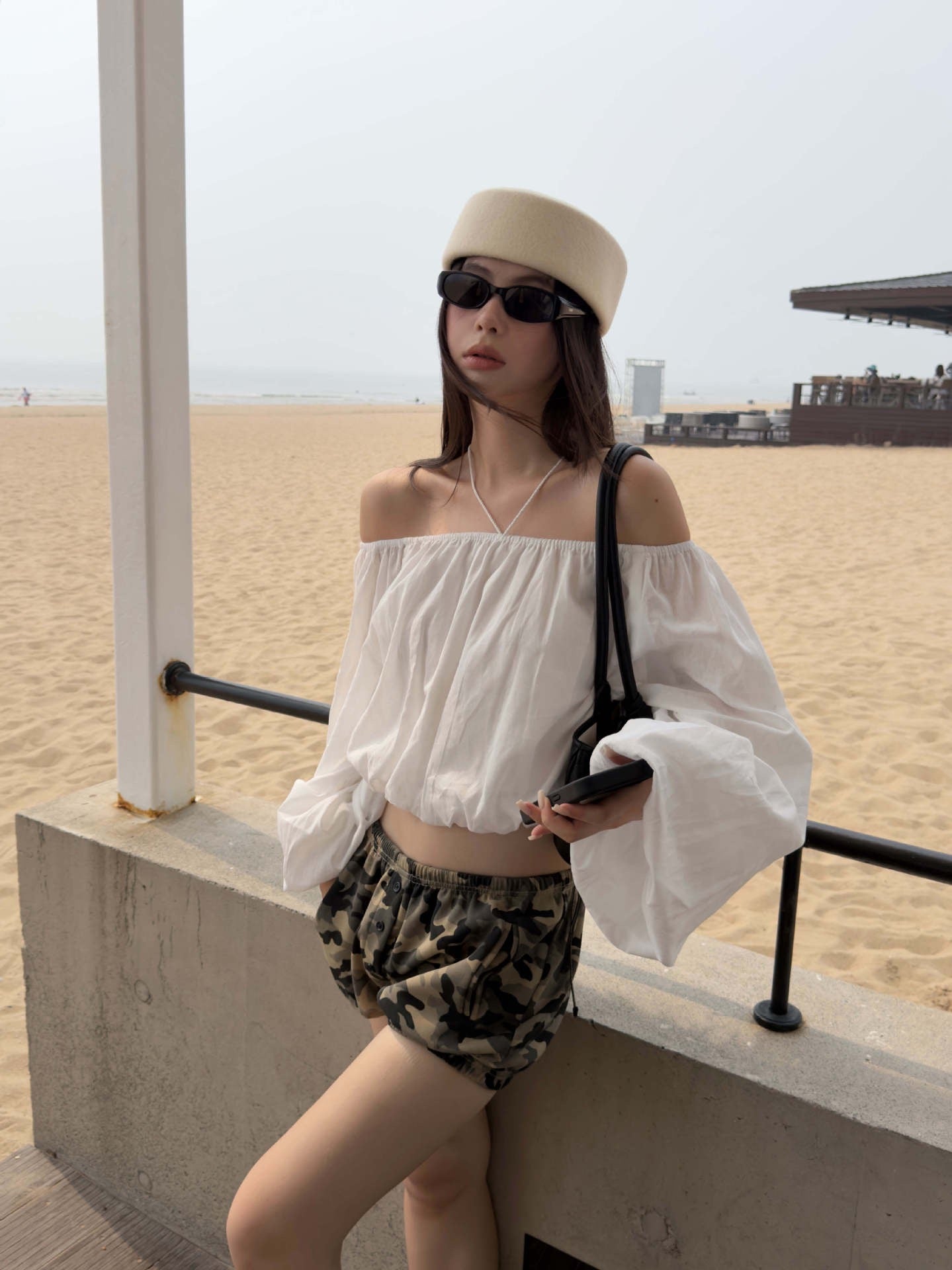 Camo Drawstring Balloon Shorts | Relaxed High Waist Casual Shorts