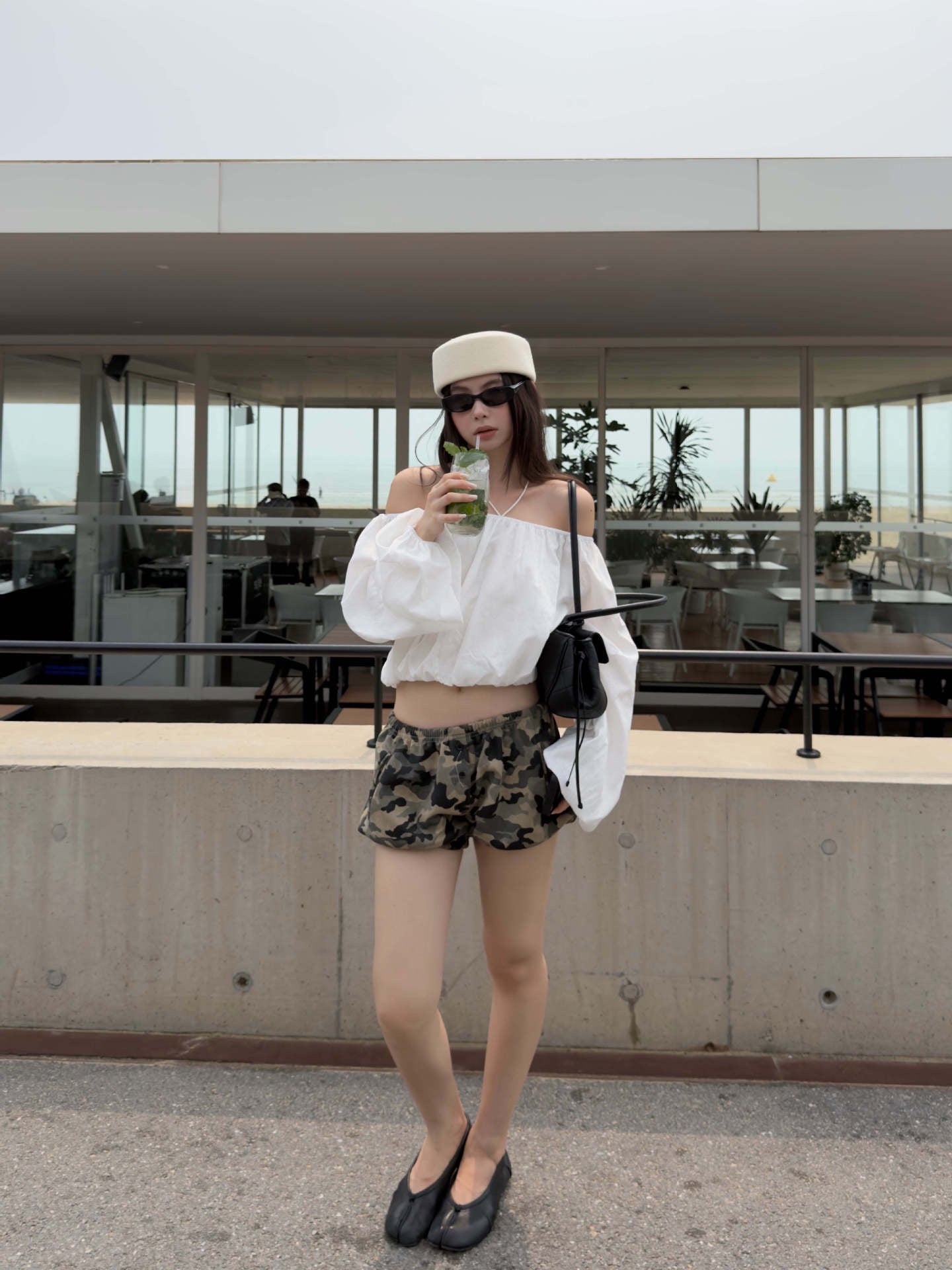 Camo Drawstring Balloon Shorts | Relaxed High Waist Casual Shorts