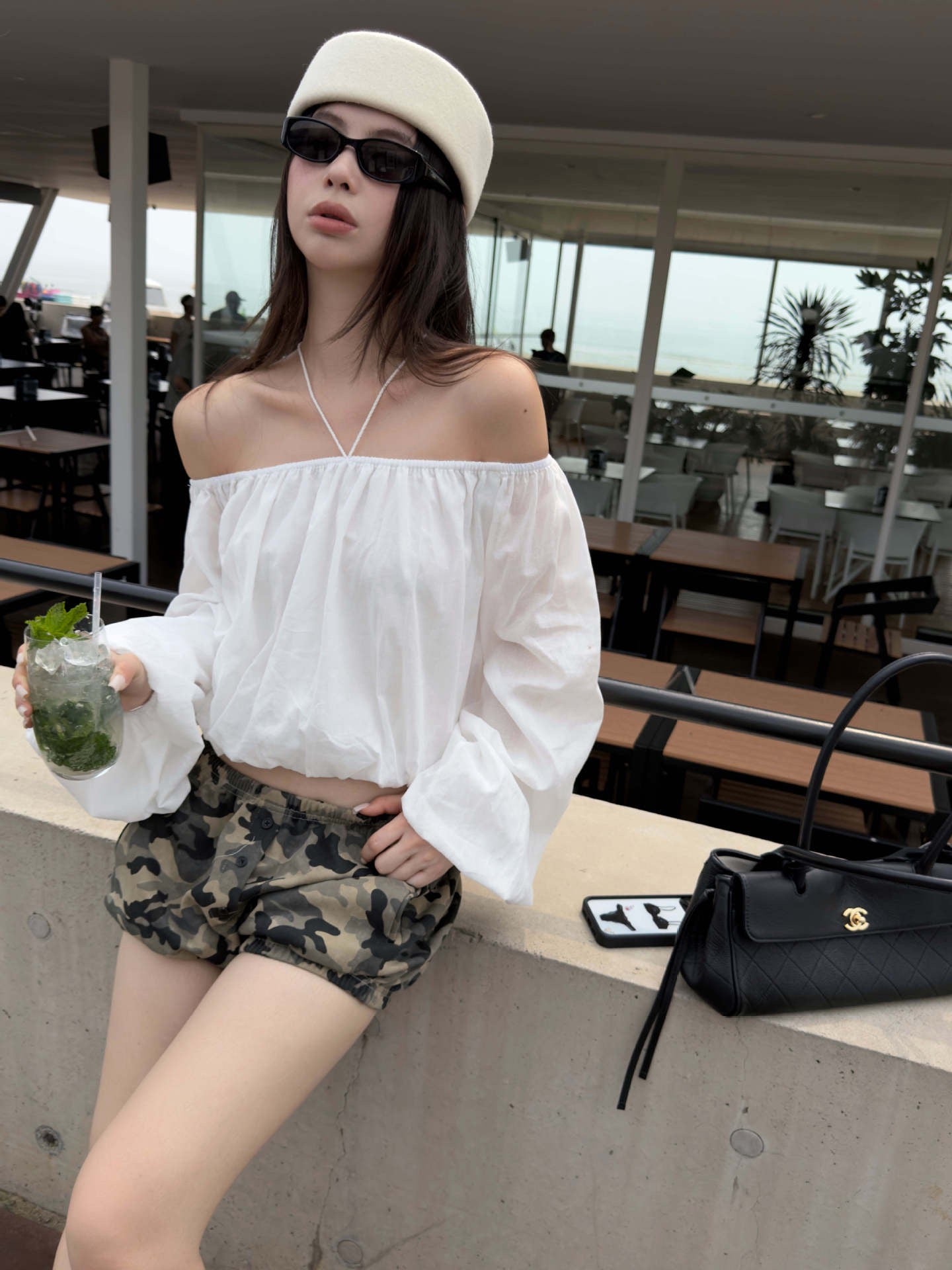Camo Drawstring Balloon Shorts | Relaxed High Waist Casual Shorts