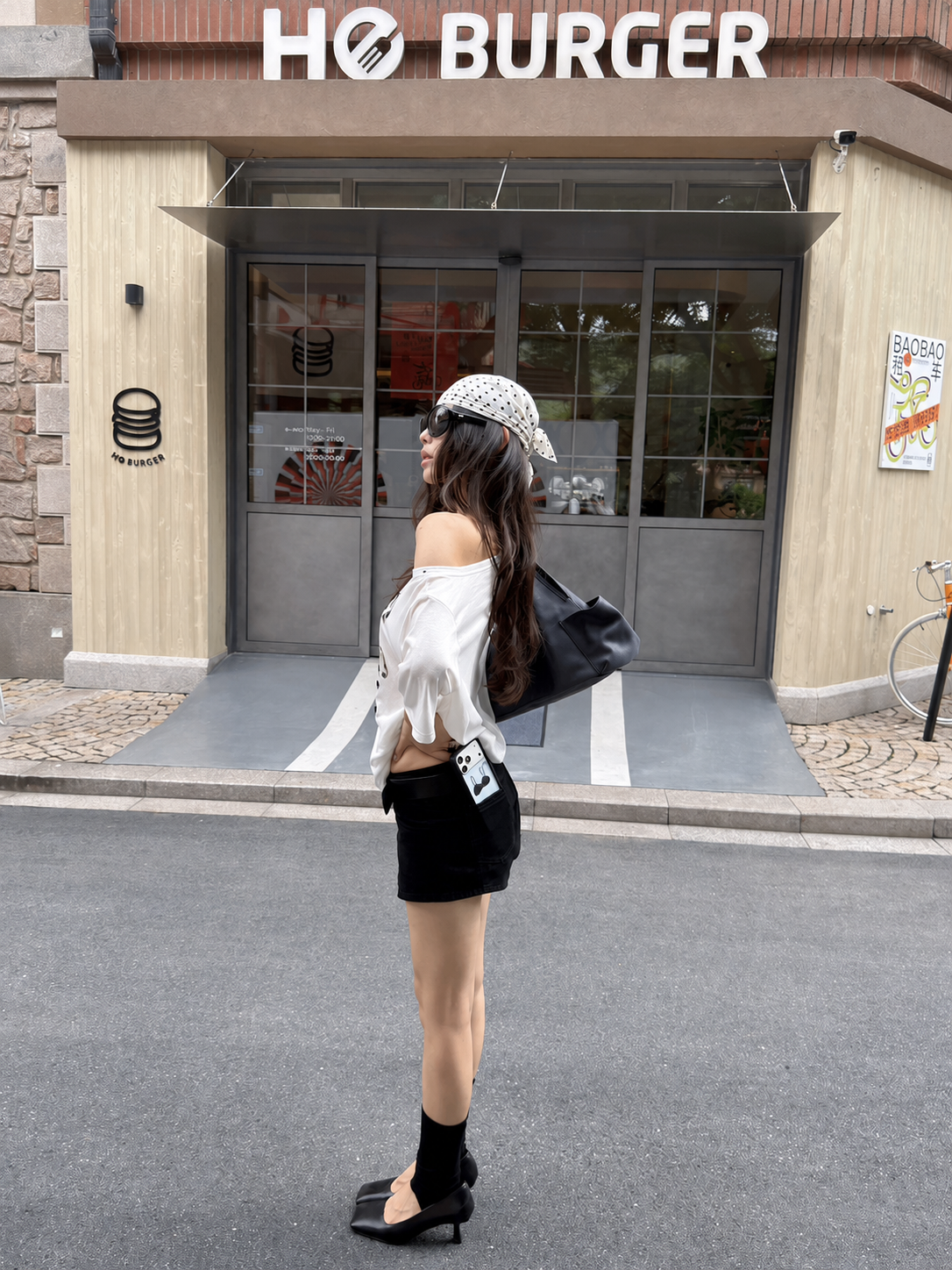 Polka Dot Bow Off-Shoulder Tee